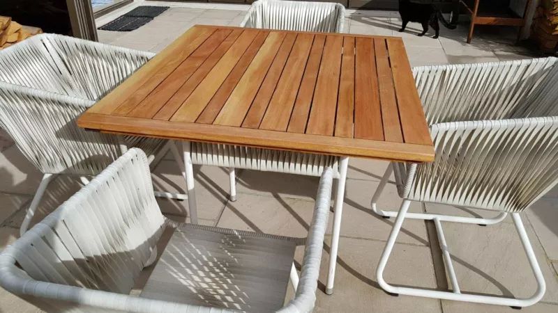 Bespoke PATIO WAREHOUSE Patio Set 4 seater Aluminium and Wooden Garden set