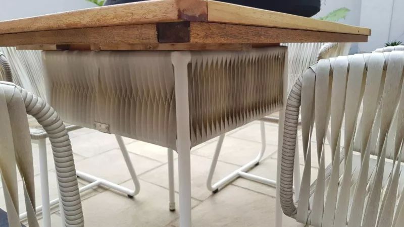 Bespoke PATIO WAREHOUSE Patio Set 4 seater Aluminium and Wooden Garden set